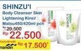 Promo Harga SHINZUI Body Cleanser Kirei, Matsu 420 ml - Indomaret