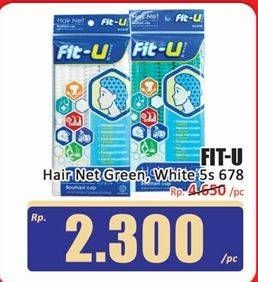 Promo Harga Fit-u Hairnet White, Green 5 pcs - Hari Hari