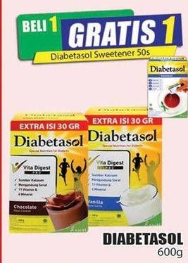 Promo Harga DIABETASOL Special Nutrition for Diabetic 600 gr - Hari Hari