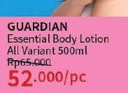 Promo Harga Guardian Essential Body Lotion All Variants 500 ml - Guardian