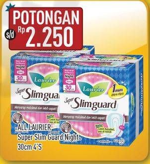 Promo Harga Laurier Super Slimguard Night 30cm 4 pcs - Hypermart