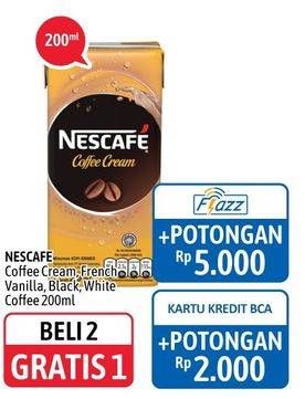 Promo Harga Nescafe Ready to Drink French Vanilla, Black, White Cofee 200 ml - Alfamidi