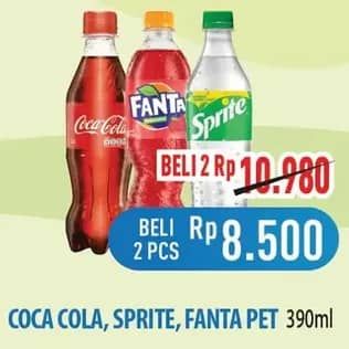 Promo Harga Coca Cola, Sprite, Fanta 390ml  - Hypermart