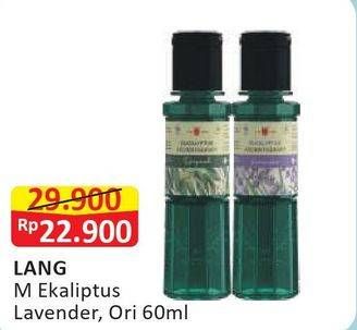 Promo Harga CAP LANG Minyak Ekaliptus Aromatherapy Lavender, Original 60 ml - Alfamart