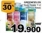 Promo Harga GREENFIELDS Fresh Milk All Variants 1000 ml - Giant