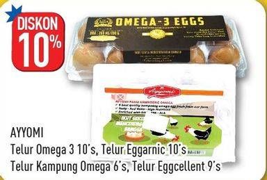 Promo Harga Ayyomi Telur Omega 3, Telur Eggarnic Omega, Telur Ayam kampung Omega  - Hypermart