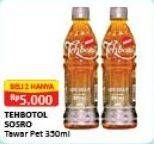 Promo Harga Sosro Teh Botol per 2 botol 350 ml - Alfamart