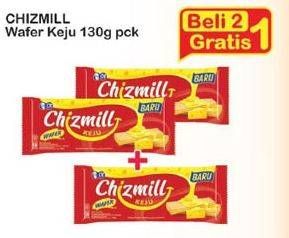 Promo Harga CHIZMILL Wafer Keju per 2 pouch 130 gr - Indomaret