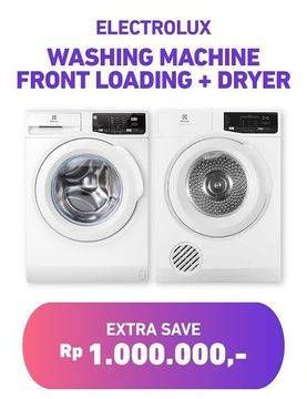 Promo Harga ELECTROLUX Washing Machine Front Loading EWF-7525EQWA/WH  - Electronic City