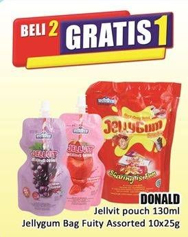 Promo Harga DONALD Jellvit 130ml/ Jelly Gum 10x25g  - Hari Hari
