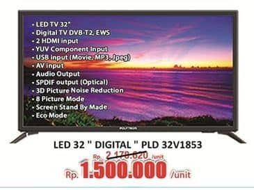 Promo Harga Polytron PLD 32V1853 Digital LED TV  - Hari Hari