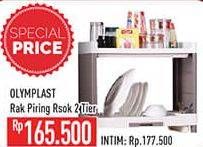 Promo Harga OLYMPLAST Rak Piring RSOK 2 Tier  - Hypermart