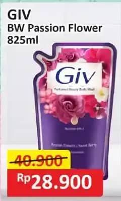 Promo Harga GIV Body Wash Passion Flowers Sweet Berry 850 ml - Alfamart