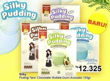 Promo Harga SILKY PUDDING Puding Bertekstur Lembut Taro, Chocolate, Bubble Gum, Avocado 155 gr - TIP TOP