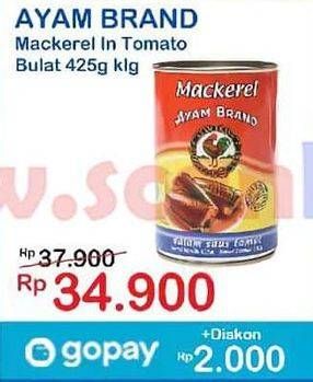 Promo Harga Ayam Brand Mackerel Tomato Bulat Besar 425 gr - Indomaret