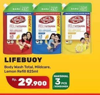 Promo Harga Lifebuoy Body Wash Total 10, Mild Care, Lemon Fresh 850 ml - Yogya