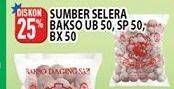 Promo Harga SUMBER SELERA Bakso Sapi UB, SP, BX 50 pcs - Hypermart