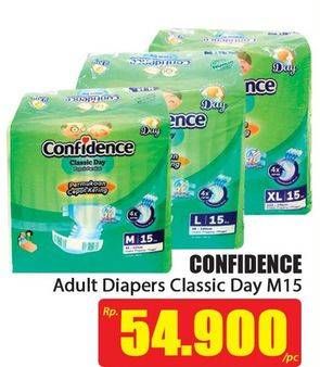 Promo Harga Confidence Adult Diapers Classic Day M15  - Hari Hari