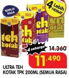 Promo Harga ULTRA Teh Kotak All Variants 200 ml - Superindo