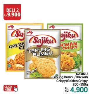 Promo Harga Ajinomoto Sajiku Tepung Bumbu/Golden Crispy/Bakwan Crispy  - LotteMart