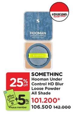 Promo Harga Somethinc Hooman Under Control HD Blur Loose Powder All Variants  - Watsons