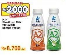 Promo Harga KIN Susu Steril All Variants 200 ml - Indomaret