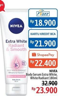 Promo Harga NIVEA Body Serum Extra White, White Radiant  - Alfamidi
