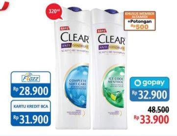 Promo Harga CLEAR Shampoo 320 ml - Alfamidi