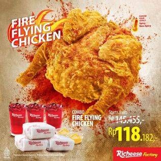 Promo Harga Richeese Factory Combo Fire Flying Chicken  - Richeese Factory