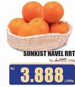 Promo Harga Jeruk Sunkist Navel RRT per 100 gr - Hari Hari