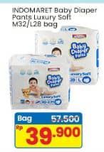 Promo Harga Indomaret Baby Diapers Pants Luxury Soft M32, L28 28 pcs - Indomaret