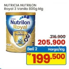 Promo Harga Nutrilon Royal 3 Susu Pertumbuhan Vanila 800 gr - Indomaret