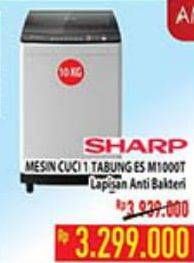 Promo Harga SHARP ES-M1000T Mesin Cuci Top Load 10 kg - Hypermart