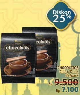 Promo Harga CHOCOLATOS Chocolate Bubuk per 4 sachet 20 gr - LotteMart