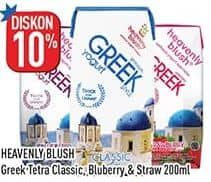 Promo Harga Heavenly Blush Greek Yoghurt Classic, Blueberry, Strawberry  - Hypermart