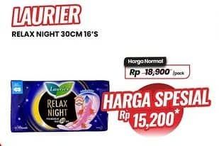 Promo Harga Laurier Relax Night 30cm 16 pcs - Carrefour