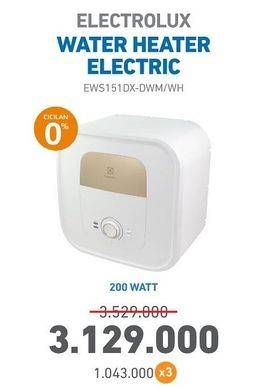 Promo Harga ELECTROLUX EWS151DX-DWM | Water Heater 15 L  - Electronic City