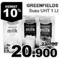 Promo Harga GREENFIELDS UHT 1000 ml - Giant