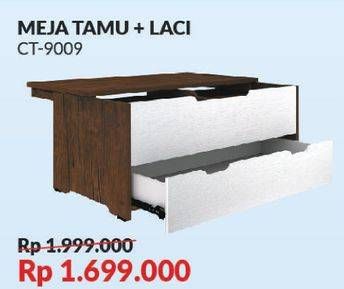 Promo Harga Coffee Table CT-9009 W. 90 X D. 48.5 X H. 40.5 CM  - COURTS