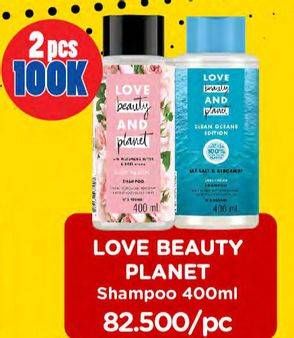 Promo Harga LOVE BEAUTY AND PLANET Shampoo All Variants 400 ml - Watsons