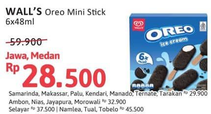 Promo Harga Walls Ice Cream Oreo Mini Stick per 6 pcs 48 ml - Alfamidi