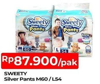 Promo Harga Sweety Silver Pants L54, M60 54 pcs - TIP TOP