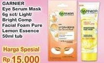 Promo Harga GARNIER Eye Serum Mask 6s/ Light Complete Facial Foam 50 mL  - Indomaret