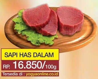 Promo Harga Daging Has Dalam (Tenderloin) per 100 gr - Yogya