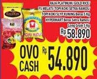 Promo Harga Raja Platinum/ Gold Rice/ FS Melati/ Topi Koki/ Topi Koki Slyp Kuning/ Hypermart Beras  - Hypermart