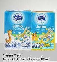 Promo Harga FRISIAN FLAG Susu UHT Kid Plain, Banana 110 ml - TIP TOP