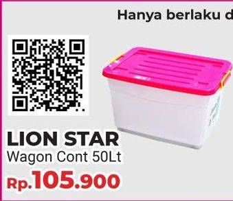Promo Harga LION STAR Wagon Container 50L 50000 ml - Yogya