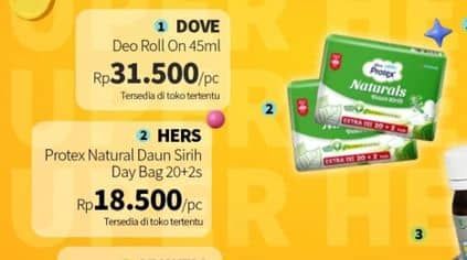 Promo Harga Hers Protex Naturals Daun Sirih Wing 23, 5cm 22 pcs - Guardian