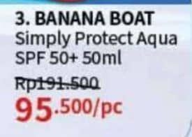 Promo Harga Banana Boat Simply Protect Aqua SPF50 50 ml - Guardian
