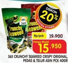 Promo Harga 365 Crunchy Seaweed 40 gr - Superindo